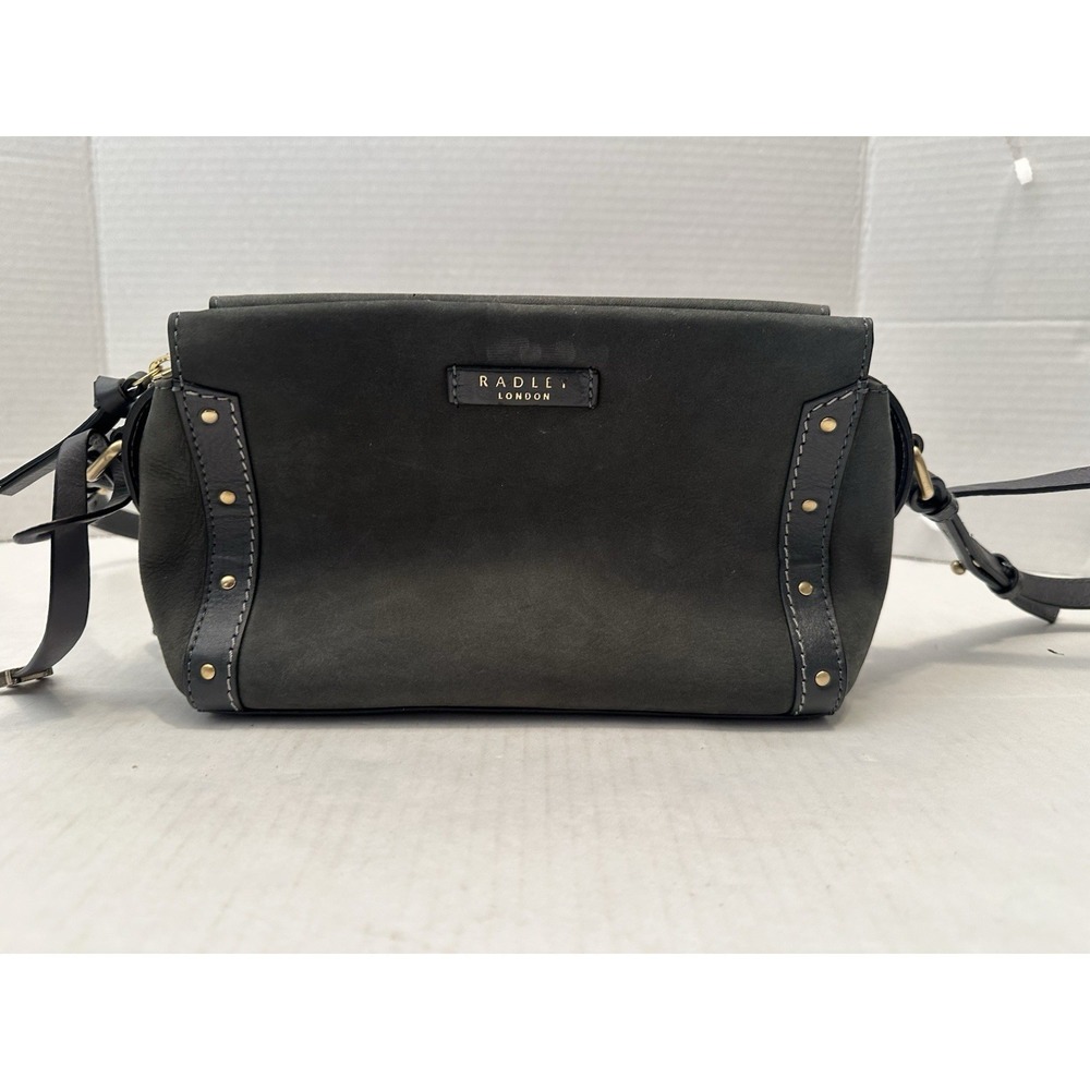 Radley London Gray Crossbody Purse Studded Leather